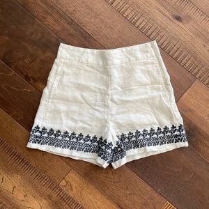 J. Crew embroidered shorts